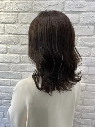 ミディアム カラー mama美容師 たかはし みくのヘアスタイル