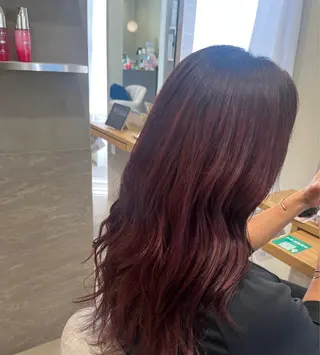 セミロング カラー pollen moekaのヘアスタイル