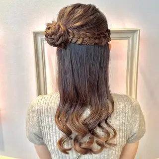 ロング ヘアアレンジ ヘアメ🎀推しカラー 🥣横浜/しほ🧸のヘアスタイル
