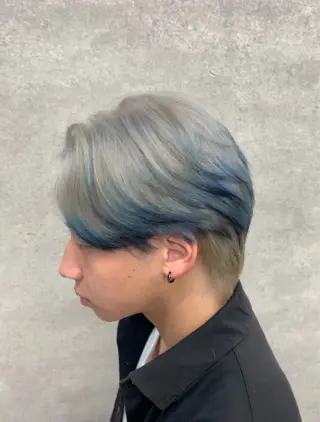 ミディアム カラー ヘアアレンジ メンズ 🔥ニュアンス フェザー小林海斗🔥のヘアスタイル