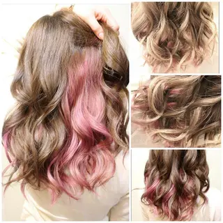 ミディアム カラー ヘアアレンジ 次世代シールエクステ 錦糸町 小泉 朋之のヘアスタイル