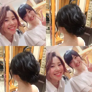 セミロング カラー ヘアアレンジ G LUX 清水のマツエク・マツパデザイン