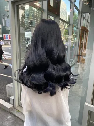 ロング カラー 💕コテ巻き風パーマ 💕KEIYA 💕のヘアスタイル