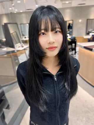 ロング カラー 谷川が作る熊本1🥇 レイヤーカットのヘアスタイル