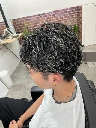 ショート カラー パーマ メンズ TETISS所属・💈メンズハイライト 南谷💈のヘアスタイル