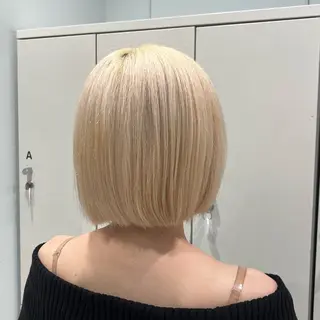 ミディアム カラー 顔周りカット／透明感 カラー／Kurumeのヘアスタイル