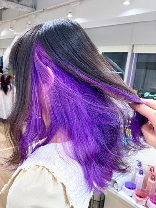 セミロング カラー 🌙HIZUKI🌙 ハイトーン 艶髪のヘアスタイル
