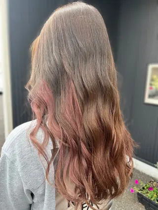 ロング カラー 久留生 隼斗のヘアスタイル