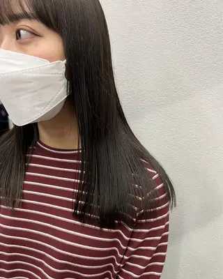 セミロング カラー 🌱小顔魅せショート 髪質改善カラー/泉綺のヘアスタイル