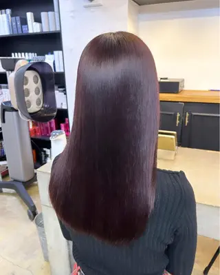 セミロング カラー パーマ ヘアアレンジ 🎀暖色カラー🎀 ♡yurika♡のヘアスタイル