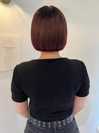 ミディアム ブリーチカラー🎀 韓国風/寺門美優のヘアスタイル