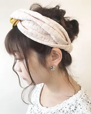 ミディアム カラー パーマ ヘアアレンジ メンズ キッズ ネイル マツエク・マツパ Lien 深井店のヘアスタイル