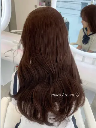 ロング レイヤーカット 透明感カラー表参道のヘアスタイル