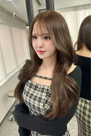 ロング カラー nanaka 🤍韓国ワンホンヘアのヘアスタイル