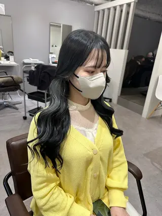 ロング 韓国風✨髪質改善✨ 縮毛矯正✨松浦知奈美のヘアスタイル