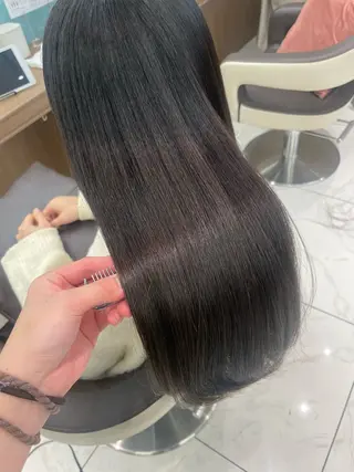 セミロング パーマ 店長福島成美/髪質 改善縮毛矯正/カラーのヘアスタイル