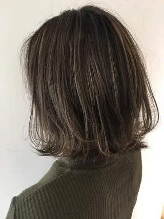 ミディアム ボブ/縮毛矯正 🌟梅田盛一🌟のヘアスタイル