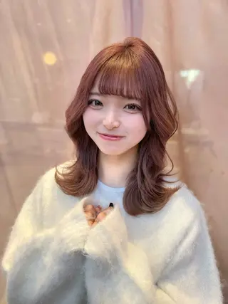 セミロング カラー 韓国ヘア/レイヤー/ 顔まわり/りょーとのヘアスタイル