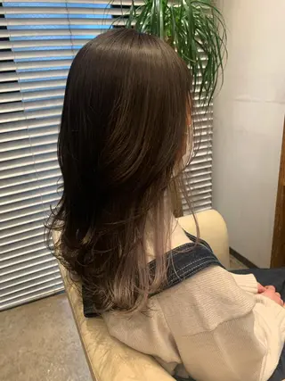 セミロング カラー 【完全個室】髪質改善 暖色カラー/山崎唯奈のヘアスタイル