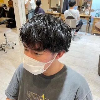 ショート パーマ メンズ OAK中目黒 Kazukiのヘアスタイル