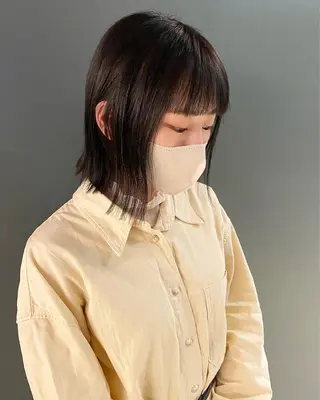 ミディアム カラー stylist トモヤのヘアスタイル