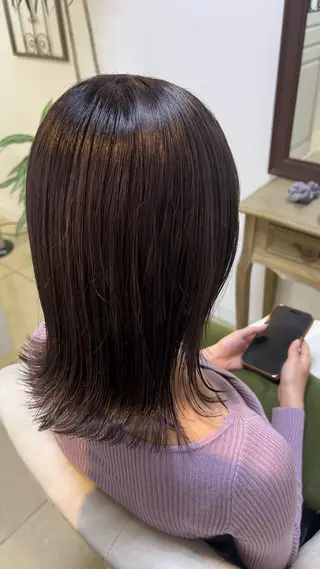 ミディアム eMuエミュ‪ ¨̮⃝ayakaのヘアスタイル