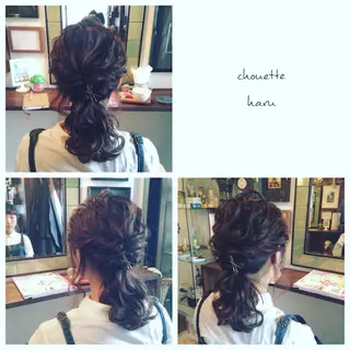 ミディアム セミロング ヘアアレンジ サダハルカ |chouetteのヘアスタイル
