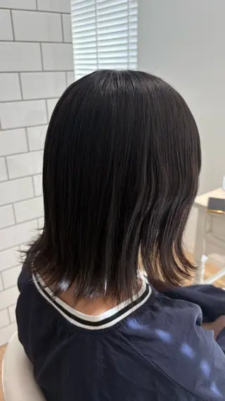 ミディアム カラー 似合わせ 顔周りYUUGAのヘアスタイル