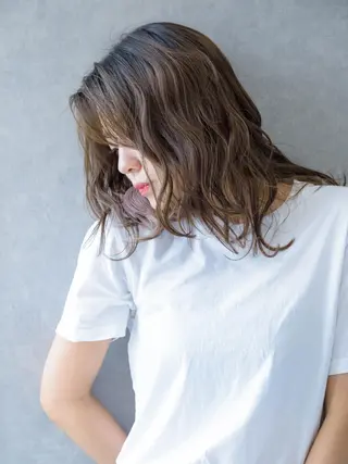 ミディアム カラー パーマ Bianca 代表 硲 貴亮【東武練馬】のヘアスタイル