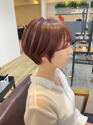 ショート カラー パーマ 無料カット/ ショート特化/表参道のヘアスタイル