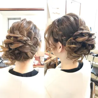 セミロング ヘアアレンジ 早朝✨ヘアセット 着付け/清水玲歌のヘアスタイル