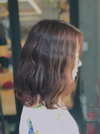 ミディアム カラー ヘアアレンジ ✨髪質改善縮毛矯正✨ 宇田川修平のヘアスタイル