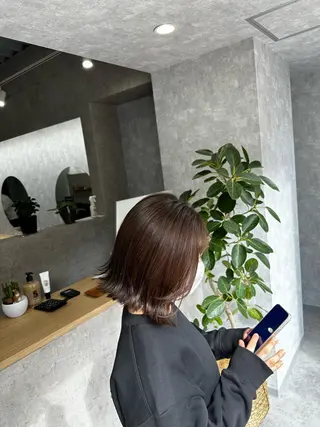 ミディアム カラー ✨️美髪✨️透明感カ ラー✨️大泉翔／店長のヘアスタイル