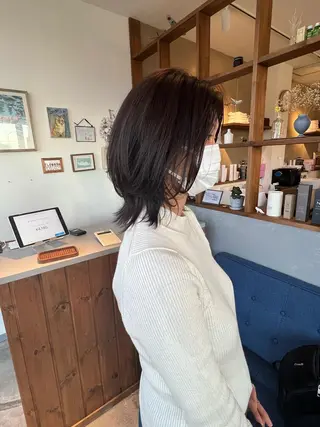 ミディアム 松永 真弥のヘアスタイル