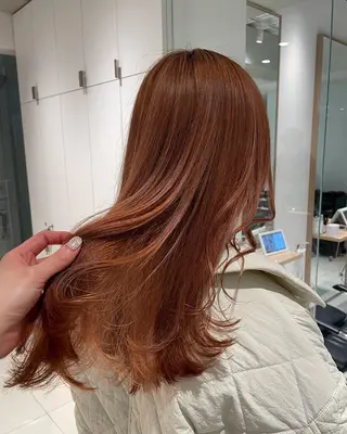 セミロング カラー 《暖色/韓国hair 》🇰🇷桑原ユキネのヘアスタイル