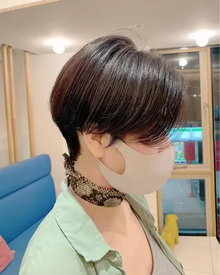 ショート ナガス カズアキのヘアスタイル