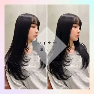 ロング 🥇KEN /レイヤー/カラーのヘアスタイル