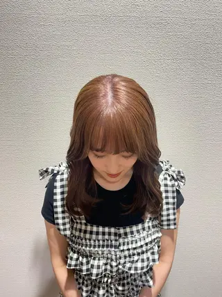 セミロング カラー 似合わせレイヤー/ Wカラー🧸こころのヘアスタイル