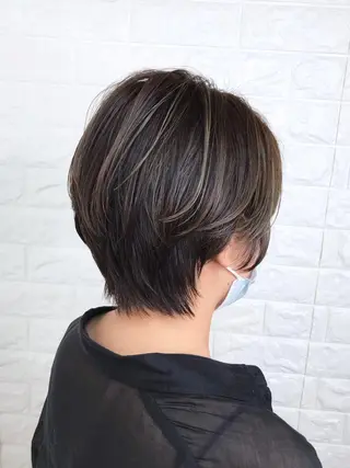 ショート カラー エイジングケア特化 美容師✂️山崎竜二のヘアスタイル