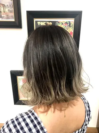 ショート カラー ヘアアレンジ 吉田裕太/ハイライト ダブルカラーのヘアスタイル