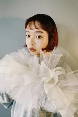 ショート カラー ヘアアレンジ ハッシュカット/ 韓国ヘア☽⋰mahoのヘアスタイル