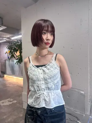 ショート ボブ/顔周りレイヤー 似合わせcut🪽のヘアスタイル