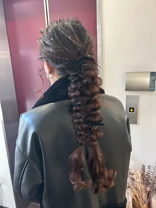 ロング ヘアアレンジ 🫧透明感ボブ/ ハイトーン.nanoのヘアスタイル