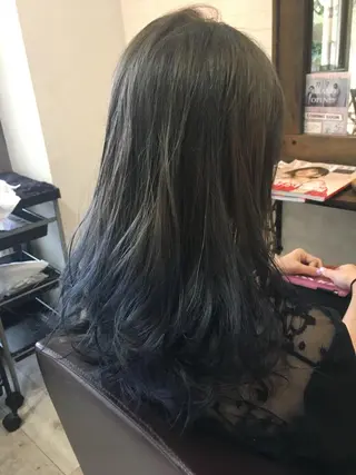 ロング 松本 亮のヘアスタイル