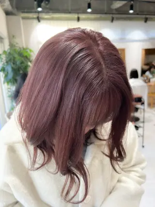 セミロング カラー 🎀レイヤー・艶カラ ー🎀YUMEKAのヘアスタイル