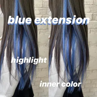 ロング カラー オリーブ/アッシュ やわらか透明感カラーのヘアスタイル