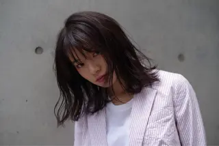 ミディアム カラー パーマ ヘアアレンジ メンズ キッズ ネイル マツエク・マツパ 藤井 仁紀のヘアスタイル