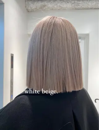 ミディアム カラー 艶ハイトーン‪‪🔆 ️️️安座間 希のヘアスタイル