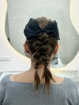 セミロング 艶感ハイトーン/ 池袋/mei🩶のヘアスタイル