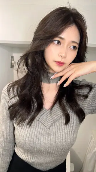 ロング 🇨🇳ワンホンヘア 下田鉄也のヘアスタイル